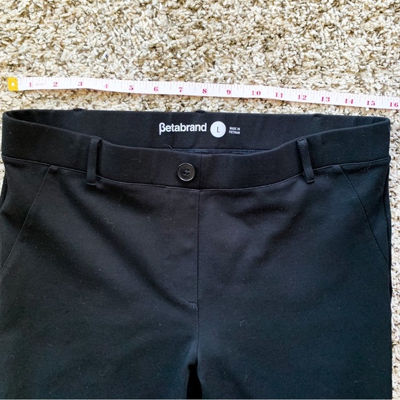 Betabrand black slacks with elastic waistband size large - Picture 5 of 6